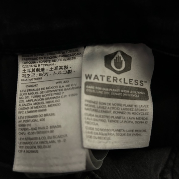 Levi’s Premium 720 Womens High Rise Super Skinny Black Denim Waterless Jeans 27 - Picture 8 of 8